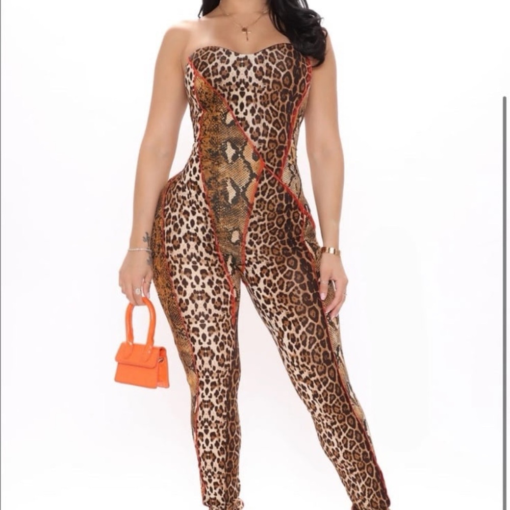 Fashion Nova Animal Print Jumpsuit